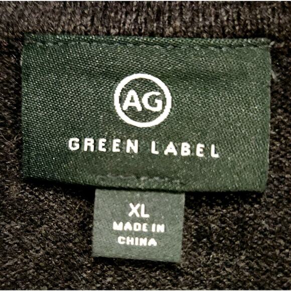 AG Adriano Goldschmied Wool Cashmere Sweater XL Green Label 1/4 Zip Gray Sweater - Picture 5 of 6
